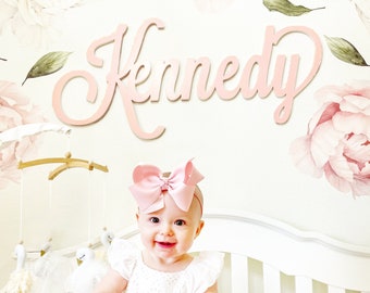 Custom Wood Baby Name Sign, Nursery Decor, Wall Art