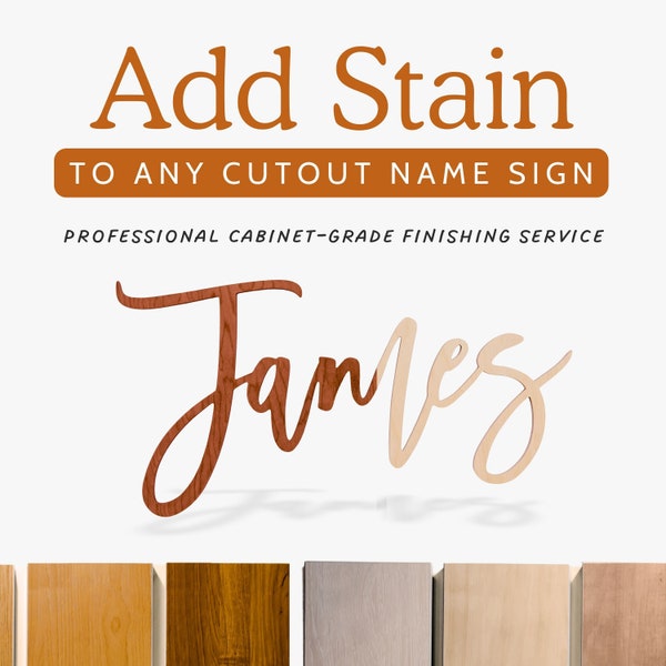 Stain Add On - For Wooden Nursery Name Signs