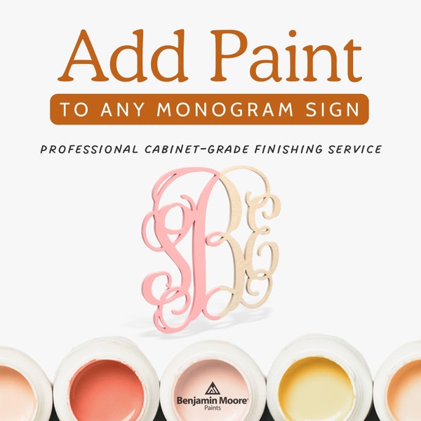 Monogram Paint Add On - For Wooden MONOGRAM