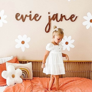 Custom Wood Name Sign | Boho Name Sign | Girls Name Sign | Girls Room Decor Sign | Boho Nursery Ideas for Baby Girl | Personalized Wood Sign