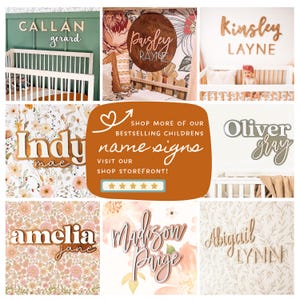 Nursery Decor Name Sign, Boho Baby Name Sign, Custom Wood Name Sign, Neutral Nursery Wall Decor image 20