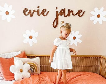Custom Wood Name Sign | Boho Name Sign | Girls Name Sign | Girls Room Decor Sign | Boho Nursery Ideas for Baby Girl | Personalized Wood Sign