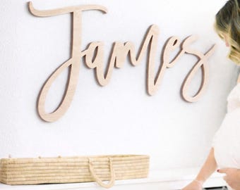 Custom Wood Name Sign for Nursery Boy or Girl,Over Crib Sign, Baby Name Sign, Family Name Sign, Custom Name Sign, Wooden Sign, Nursery Decor