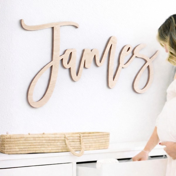 Custom Wood Name Sign for Nursery Boy or Girl,Over Crib Sign, Baby Name Sign, Family Name Sign, Custom Name Sign, Wooden Sign, Nursery Decor