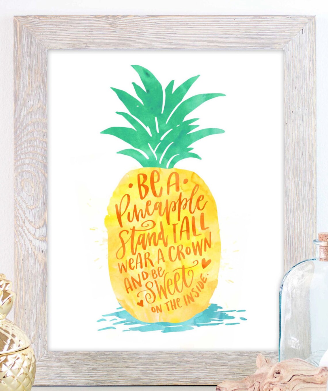 Pineapple Quote Pineapple Print Instant Download Be A | Etsy
