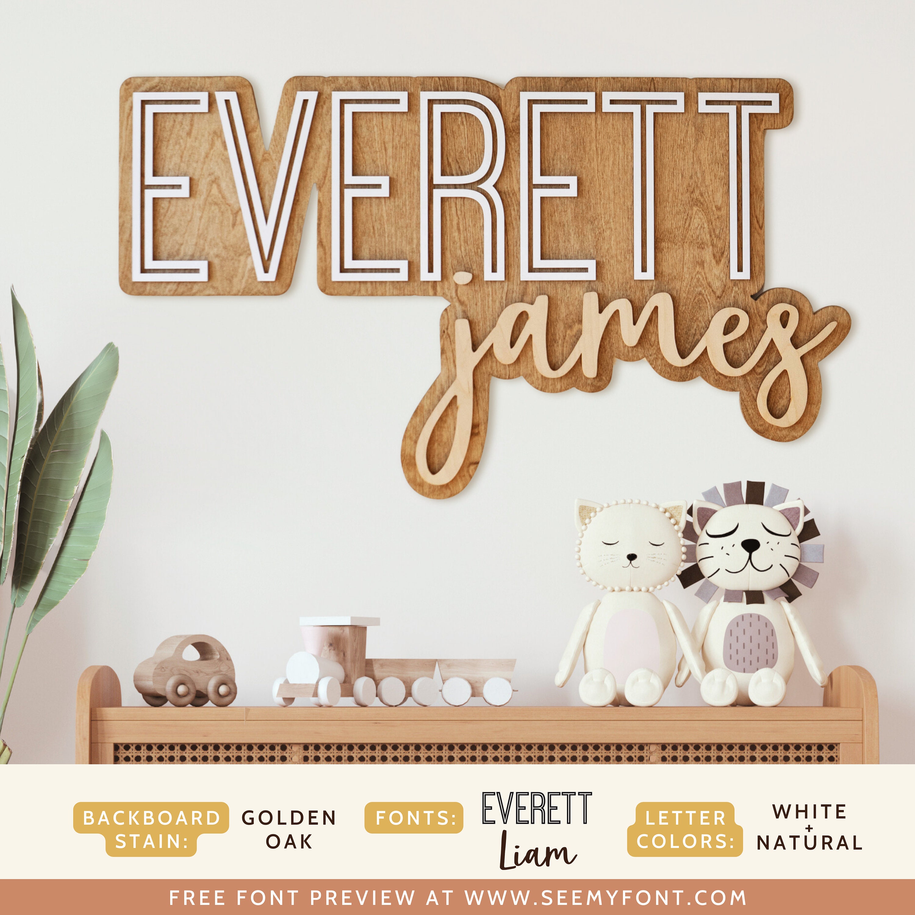 Name Sign Girl Rustic Rectangular Girl Nursery Wall Decor Name Sign, Custom Wood Name Sign for Nursery or ...