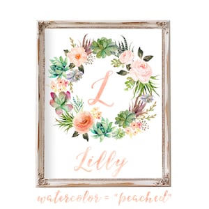 Birth Record Poster - Blush New Baby Gift Peach- Qty 1 Baby Art Nursery Decor Baby Girl Script Rose New Baby Art Print