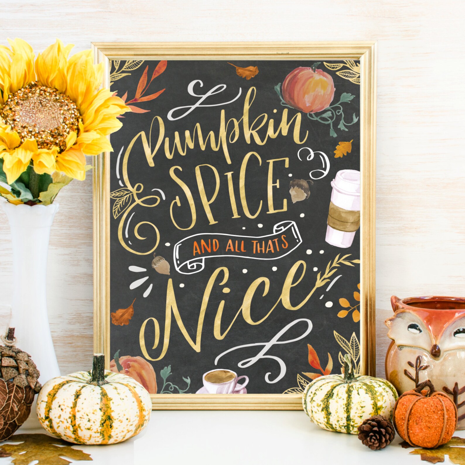 Fall Art Print Fall Decor Fall Watercolor Fall Etsy