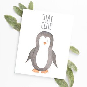 Pinguin Wand Kunst Kinderzimmer Wand Kunst Kinderzimmer Wand Dekor Aquarell Pinguin Kinder Wand Kunst Pinguin Kindergarten Kunst Baby Pinguin Kindergarten druckbare Kunst
