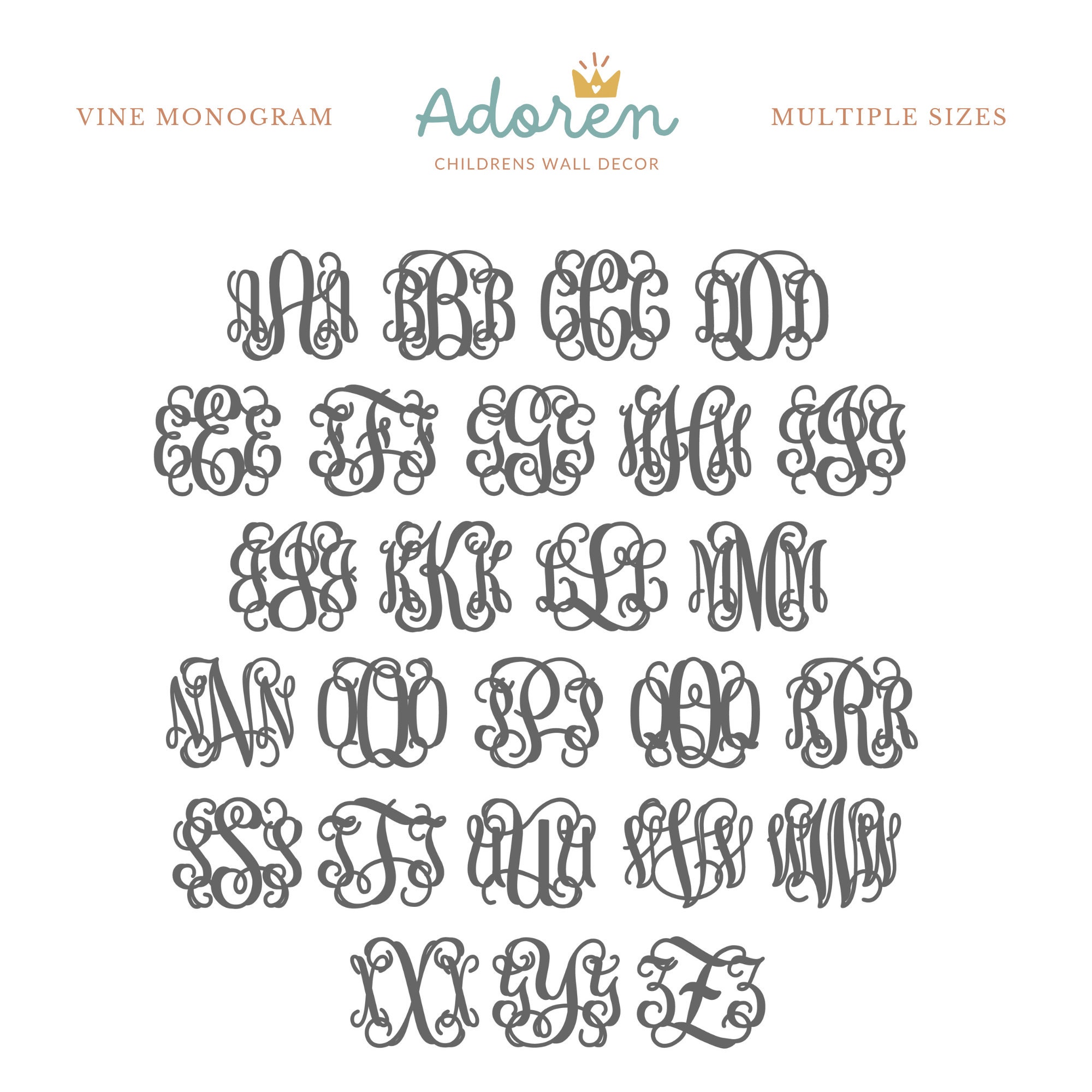 Wooden Monogram Nursery Decor Wood Monogram Sign 3 Letter Etsy