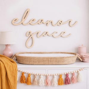 Custom Wood Name Sign, Nursery Wall Decor, Baby Name Art