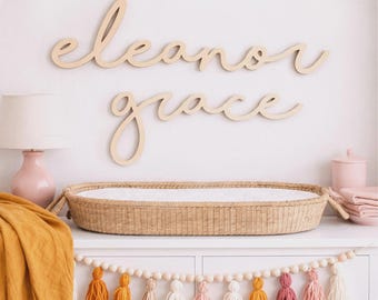 Custom Wood Name Sign, Nursery Wall Decor, Baby Name Art