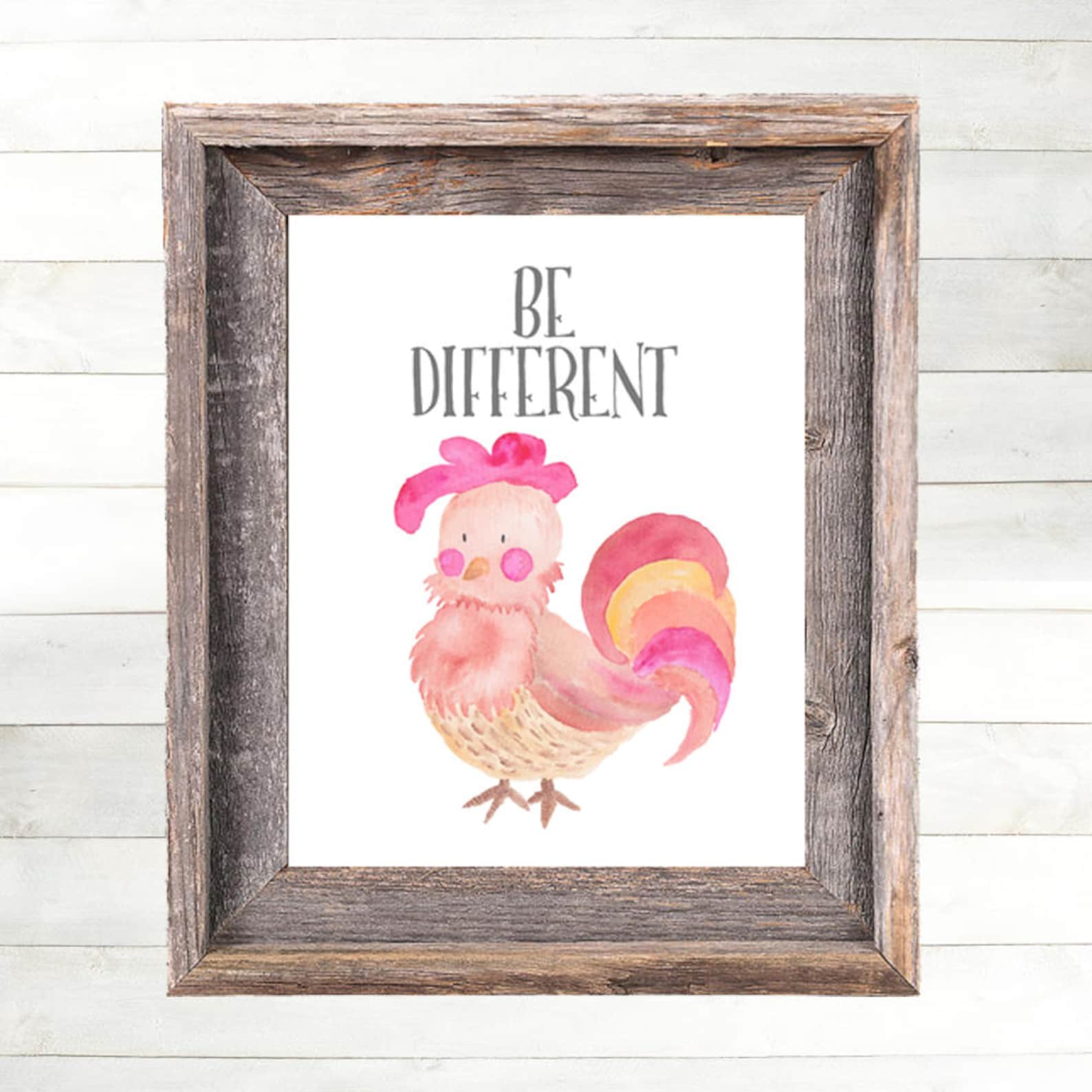 Rooster Nursery Art Print Rooster Nursery Decor Farm Animal Etsy