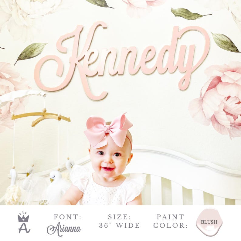 Nursery Decor Name Sign, Boho Baby Name Sign, Custom Wood Name Sign, Neutral Nursery Wall Decor image 18