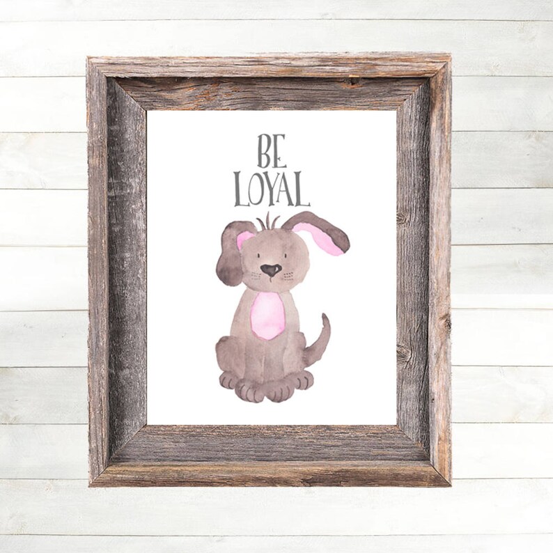 Puppy Dog Nursery Art Print Dog Nursery Decor Farm Animal Etsy