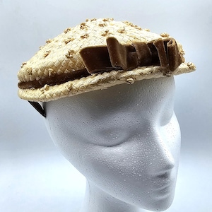 Vintage 1950s Woven Hat by FISK Chicago
