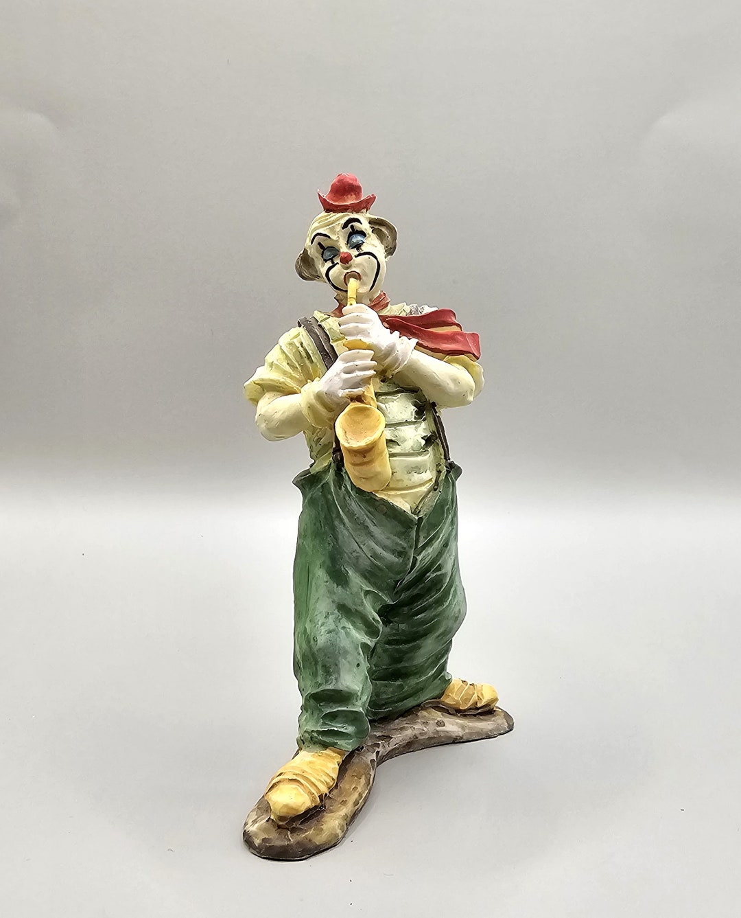 Rare Automate Clown Jouet Mécanique Saxy Walker, Avec Sa Boîte D'origine
