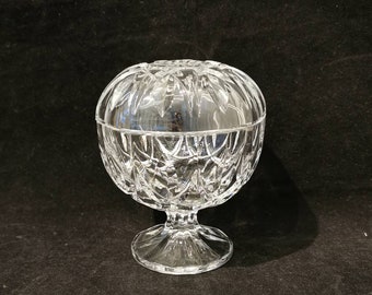 Wunderschöne Kugel Glas Bonboniere Vintage Kristall shabby 13cm hoch