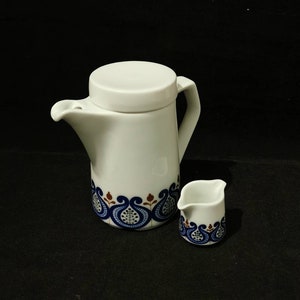 Jarra de porción de porcelana Schönwald con jarra de limón Prilblume 70s jarra cafetera