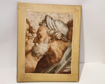 Michelangelo Kunst Bild Erzengel Ezechiel Vintage