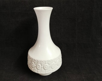 Tolle OP Art Porzellan Vase Vintage Relief Blumenvase kultig Royal KPM Bavaria aus den 70er Jahren