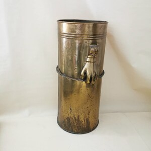 Umbrella stand brass shabby vintage art deco 43.5 cm