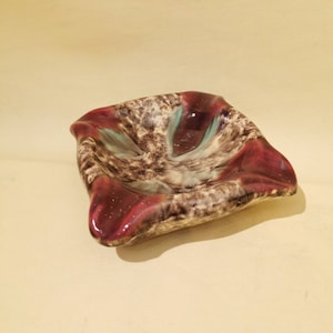 Ashtray uranium glaze bowl Art Deco ceramic vintage ashtray