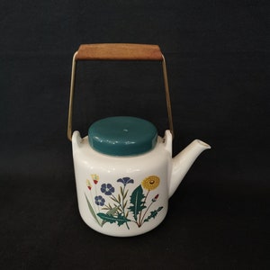 Teapot with strainer and teak handle Wächtersbach jug juice jug 50s