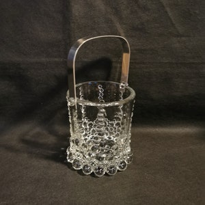 WALTHER GLAS Bolero Glass Ice Cube Tray Ice Bucket Vintage German Bubble Glass Bowl Mid-Century Modern Glass