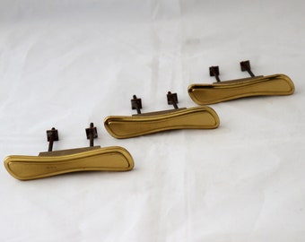 Furniture knobs drawer handle furniture handles 3 pieces vintage brass aluminum midcentury furniture fittings
