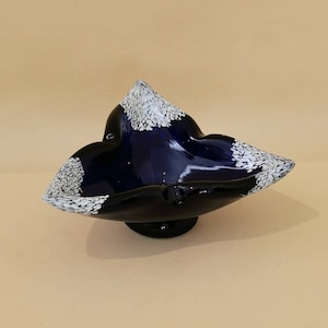 Ashtray Murano glass bowl blue ashtray 70s