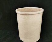 Stoneware lard pot herb salt glaze shabby clay pot