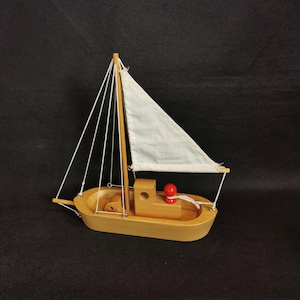 Holz Segelschiff Schiff Deko Dekoration Geldgeschenk Segeltörn Segeln Vintage