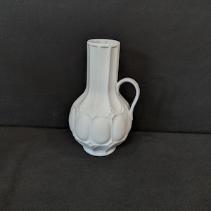 Bisquit Porcelain Vase Vintage Relief Flower Vase iconic POP Art Swing Royal KPM Bavaria from the 70s 21 cm Op