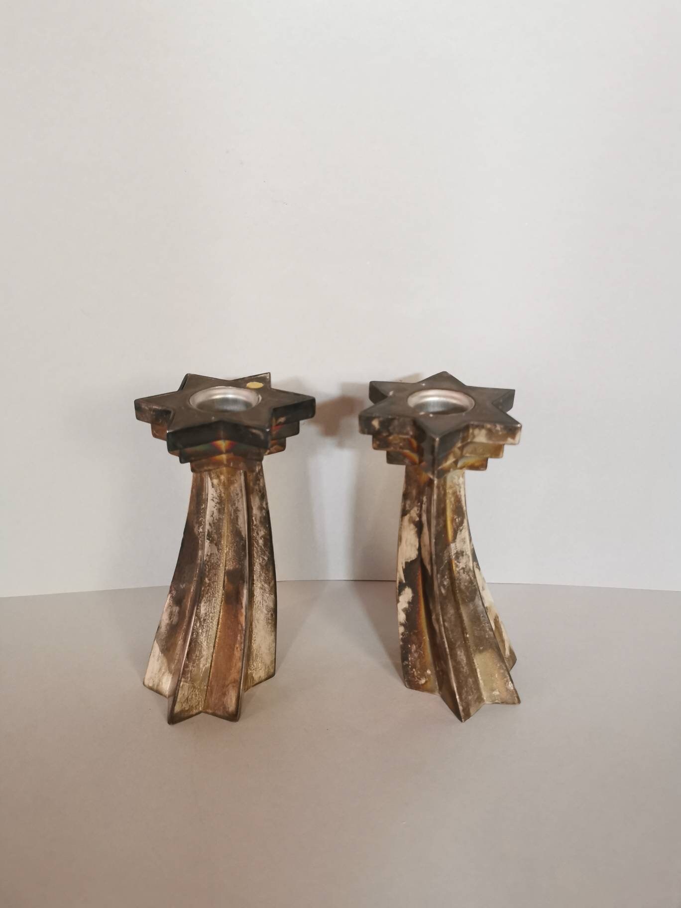 Silver-plated 2x Candlestick Silver Metal Candlestick Silver-plated 2x Candlestick Silver Metal Candlestick