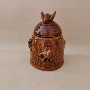 Vintage suikerpot bijen honingpot keramiek jaren 60