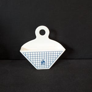 Filter bag holder 60s filter bags coffee vintage check pattern porcelain