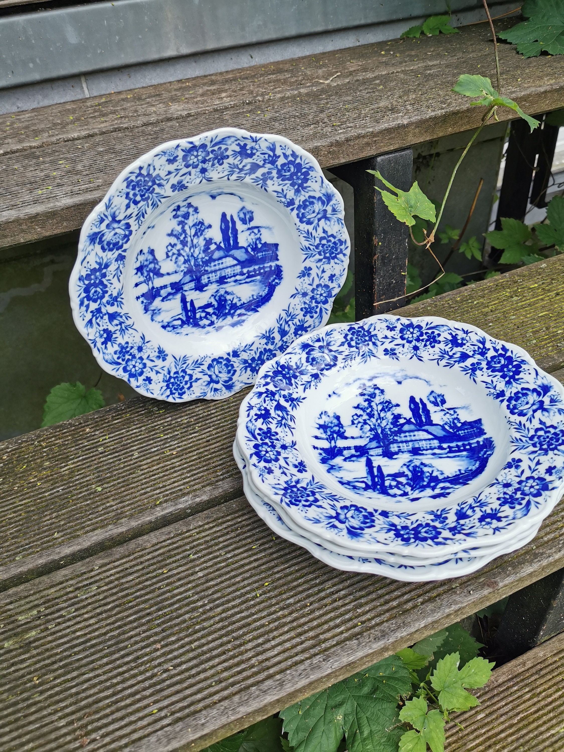 SERVICE CAFE 6 PERSONNES Porcelaine SELTMANN Décor THERESIA JAPONISANT