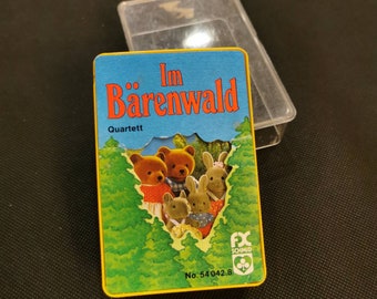Enchanting Im Bärenwald quartet card game so sweet Vintage by Schmid Rarity FX 1