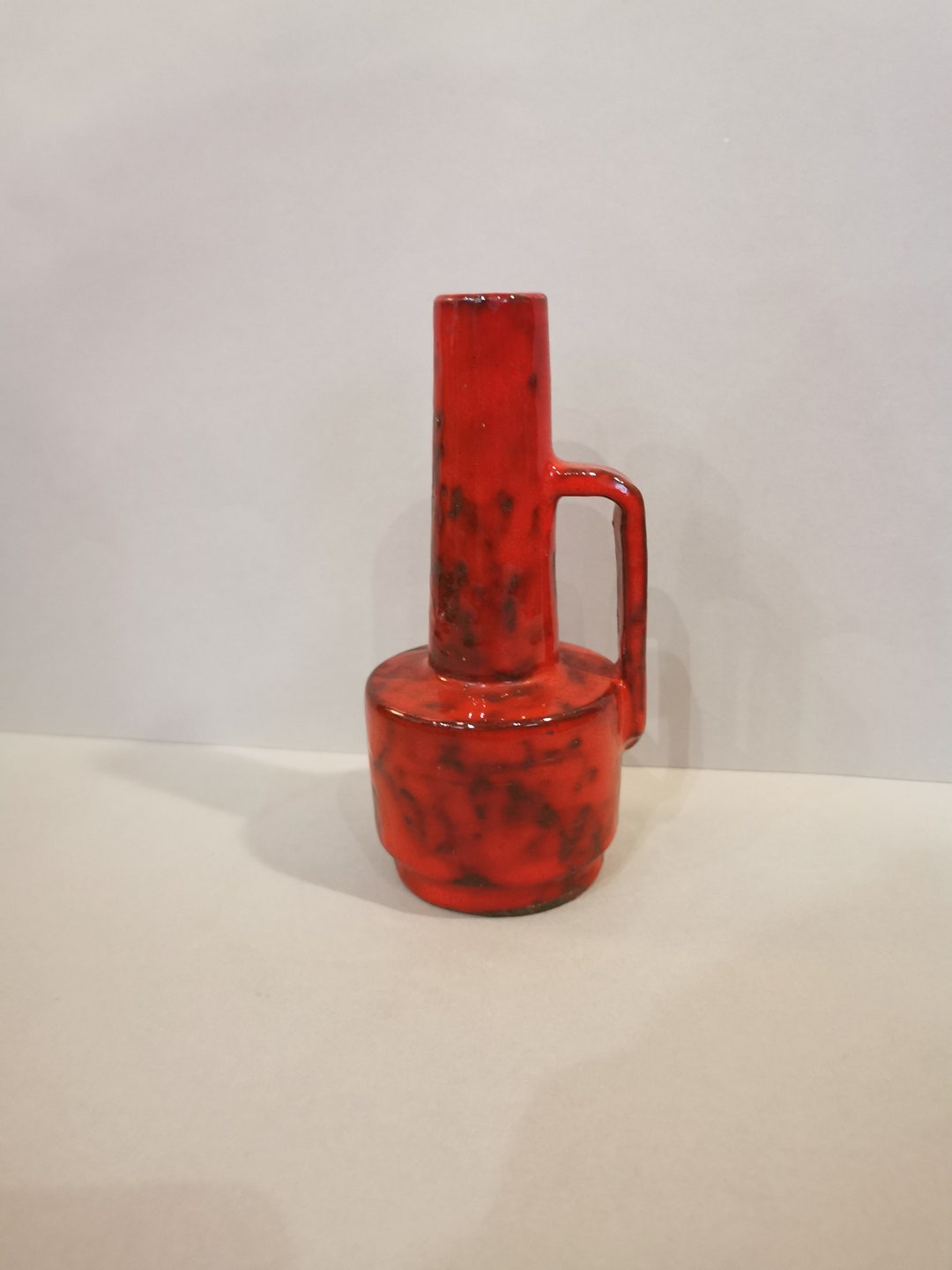 Red Ruhr Rhein-ruhr-keramik Hoksch & Co Vase Red Ceramic Flower Vase - Etsy