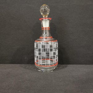 Great carafe liqueur bottle glass design 50s decor glass bottle 24 cm high