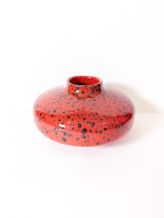 Ceramic Vase Wächtersbach Vintage Fat Lava Flower Vase West Ceramic Vase Wächtersbach Vintage Fat Lava Flower Vase West