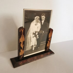 Exceptional picture frame picture frame Art Deco glass pane wooden frame wood cut glass Krakow