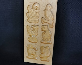 Vintage wooden speculoos mold Springerle Christmas baking baking mold speculoos