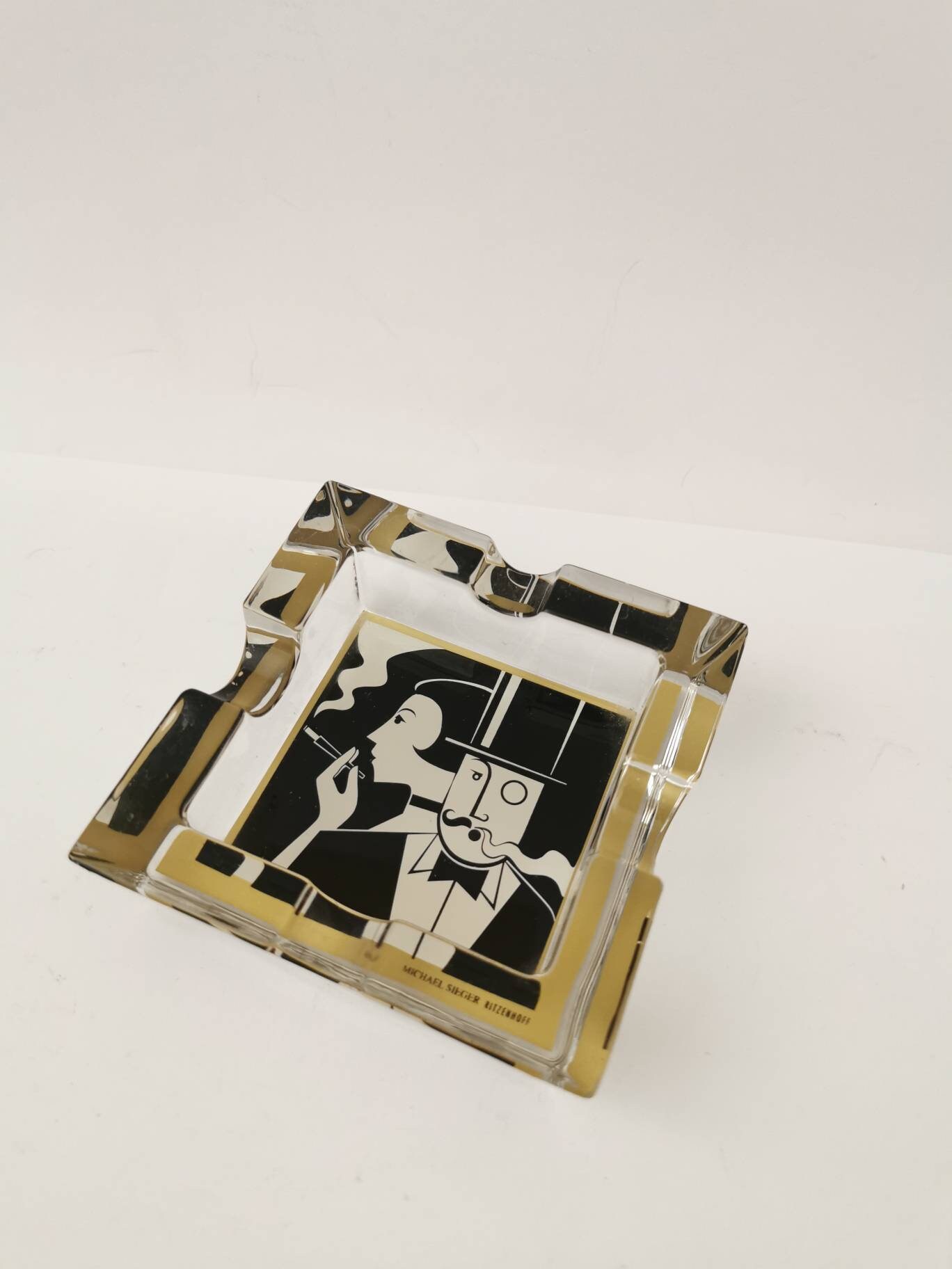 Michael Sieger Ashtray Glass Bowl Ascher Ritzenhoff Design - Etsy