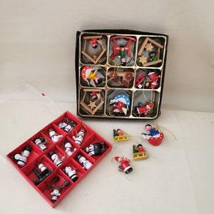 XL mixed lot of tree decorations wood angels Christmas tree decorations horse snowman rocking horse 26 pieces