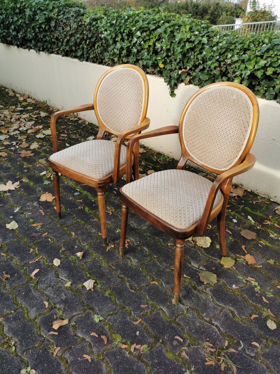 2x silla reposabrazos silla reposabrazos sillón salón comedor vintage noble  -  España