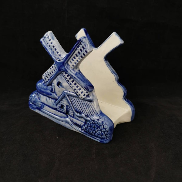 Delftware vintage toast stand porte-serviettes carte postale stand DEKO RETRO 70s Delft