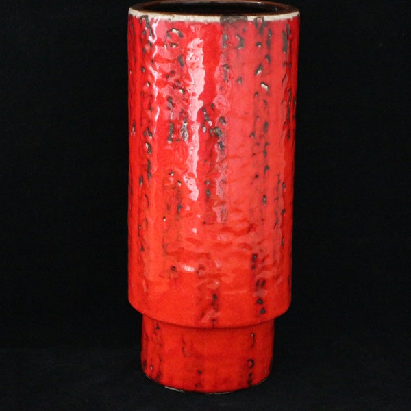 Red 28 cm floor vase Lava Vintage 60s vase 147-28 vase red