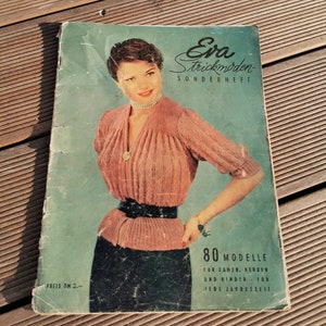 Eva Strickmoden edição especial 50s livreto tricô crochê instruções DIY artesanal crochê tricô moda